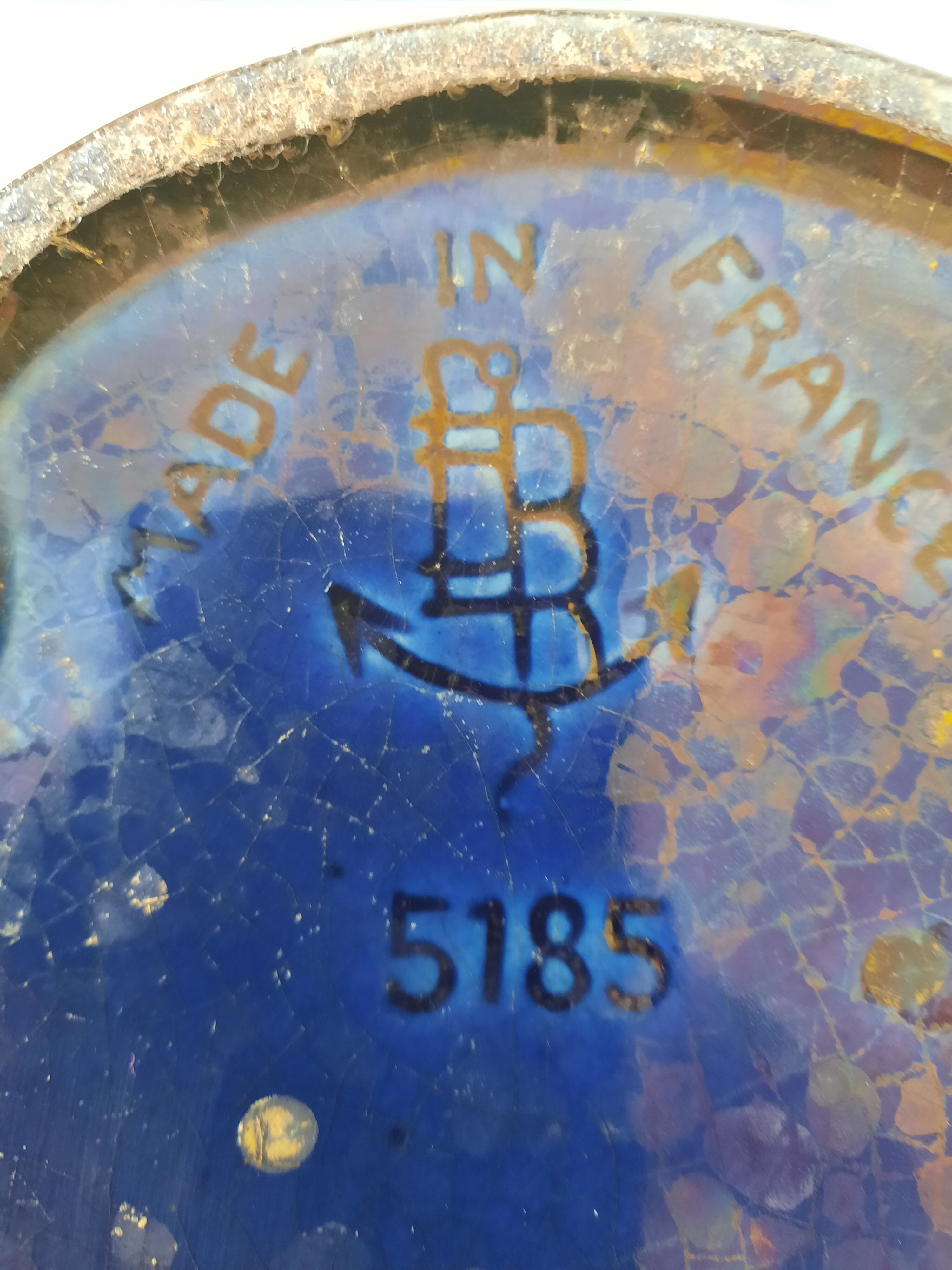 Barbotine pot cache by gustave de bryun art nouveau era