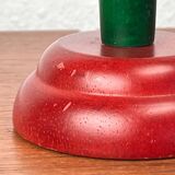 Postmodern yellow, green, red wooden chandelier Monokel by Ikea, 1980s.