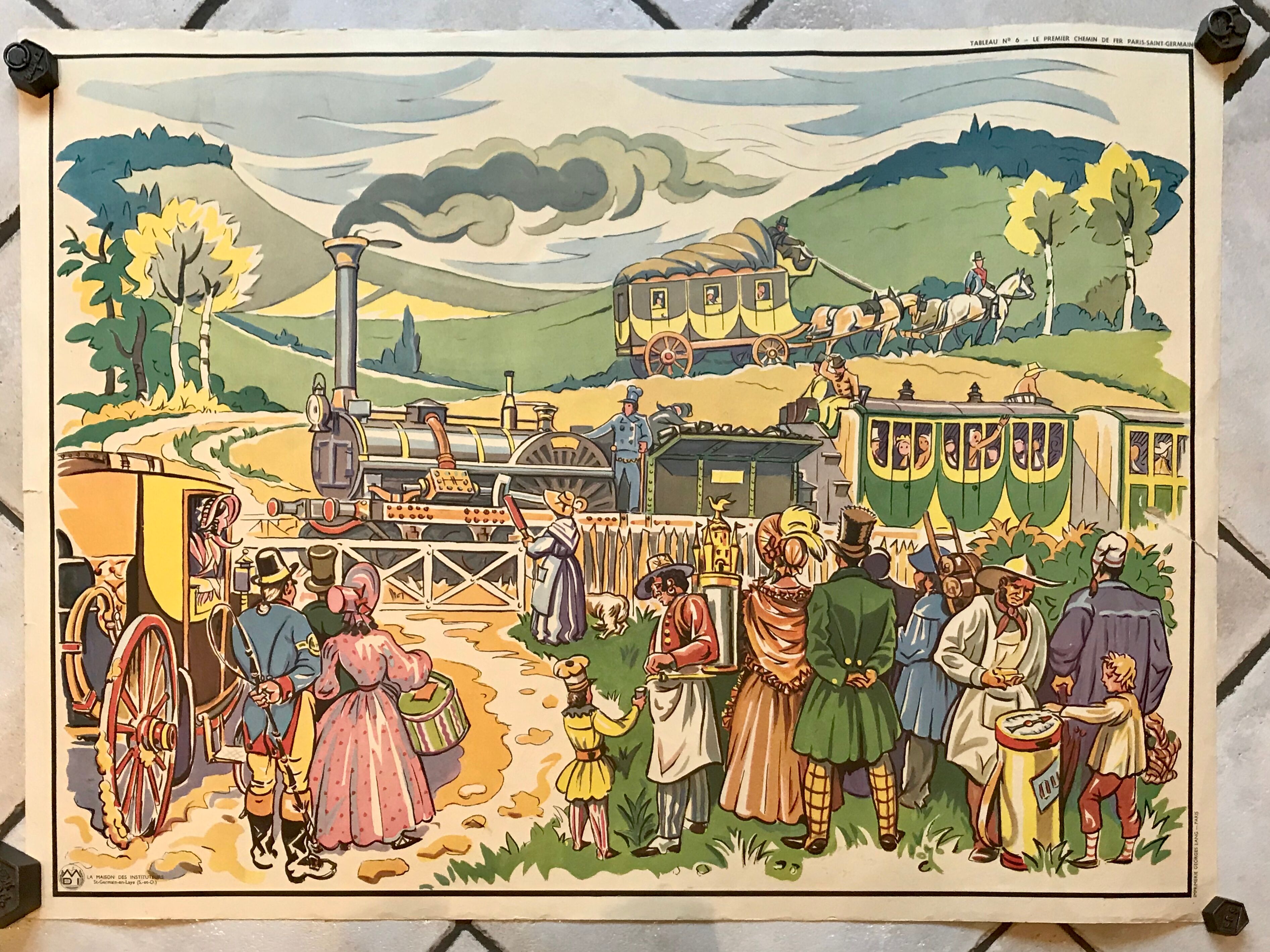 Educational school poster history - Maison des Instituteurs 50s
