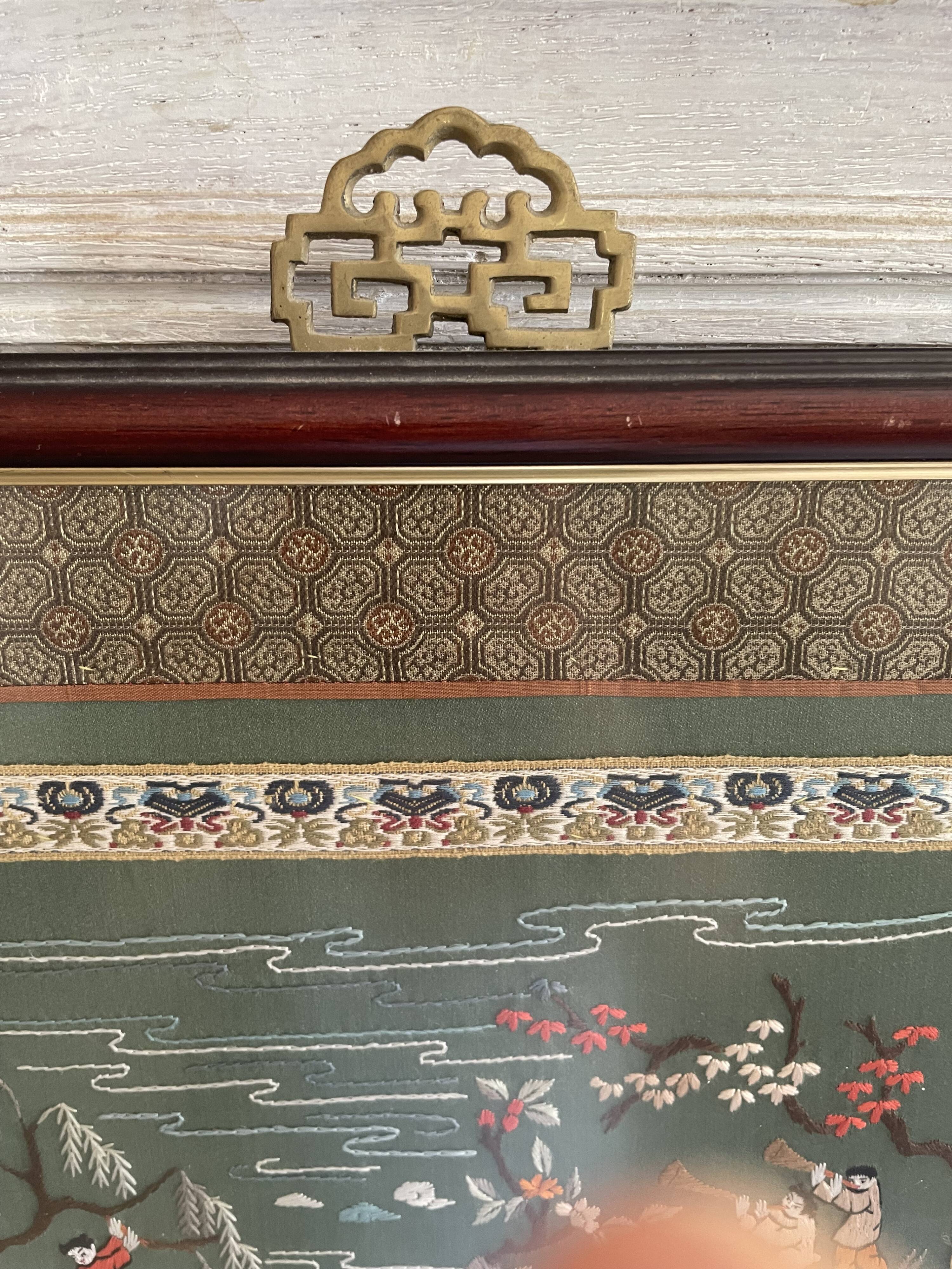 Hand-embroidered Chinese tapestry