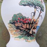 Beautiful Vintage Stoneware Vase Signed Engraved Vallauris Fonck and Mateo 50 60