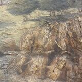 20th century harvest landscape painting