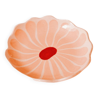 Pink flower plate