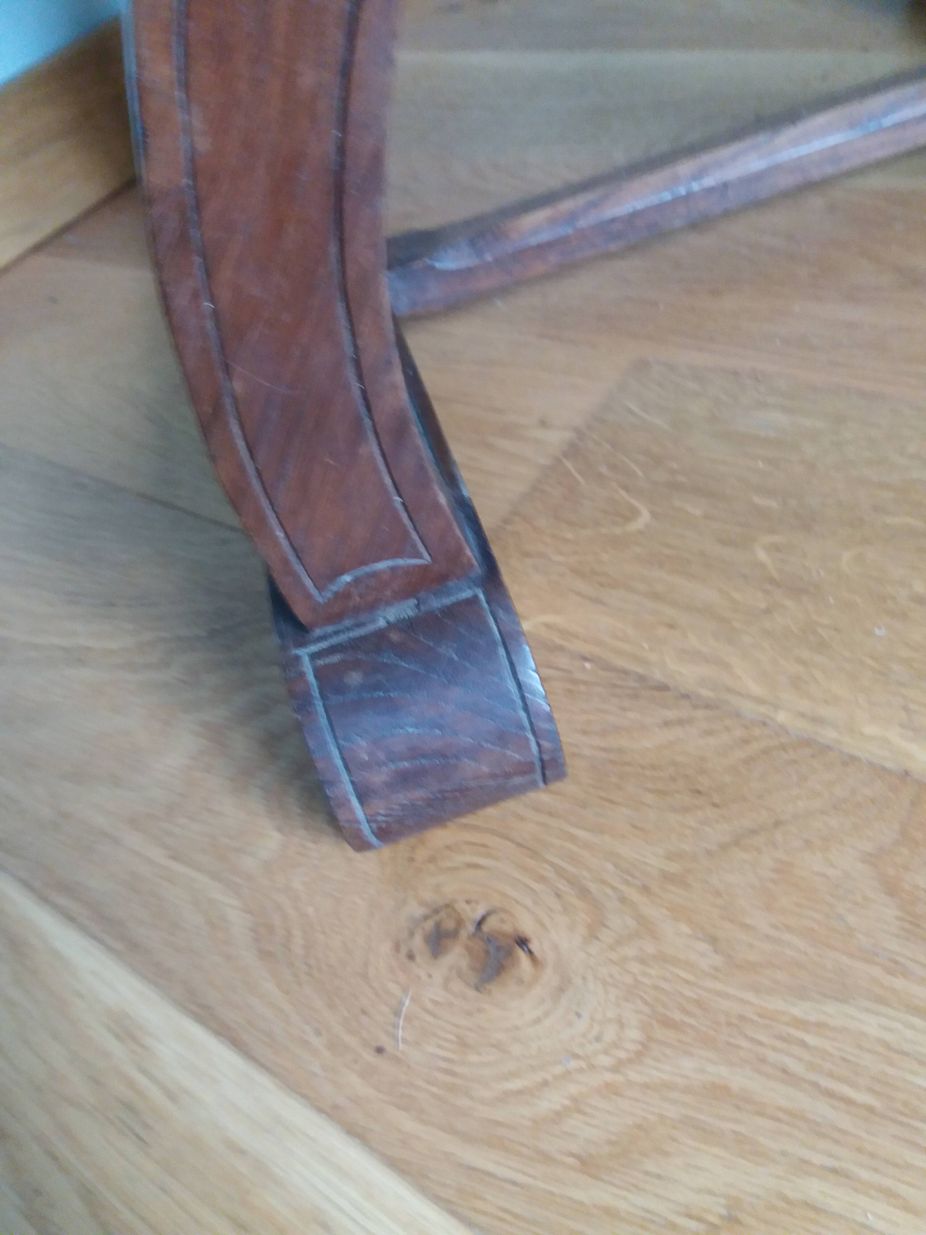 Armchair Curule Dagobert wood and rattan canning