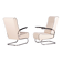 Bauhaus Armchairs FN24 in Chrome and Leather attributed to Mücke-Melder, Czech, 1930s, Set of 2