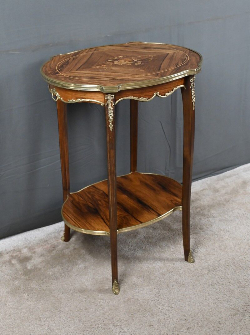 Table de salon guéridon en palissandre, style transition – 1re partie XXe
