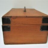 Solid wood box patinated early 20th century