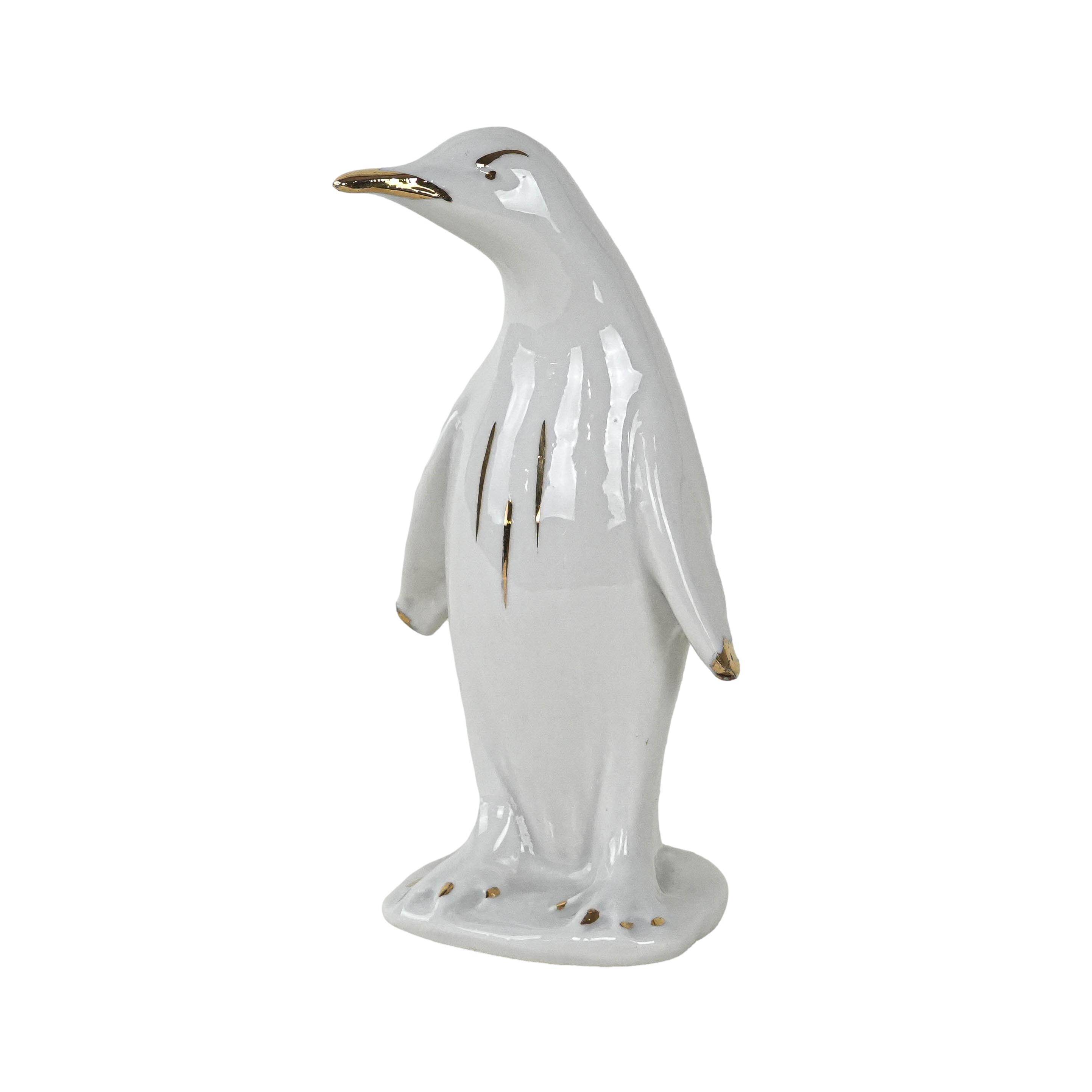 Porcelain penguin figurine, Italian design, 1970s, made in Italy