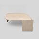 Vintage 'teardrop' travertine coffee table, Italy, 1970s.