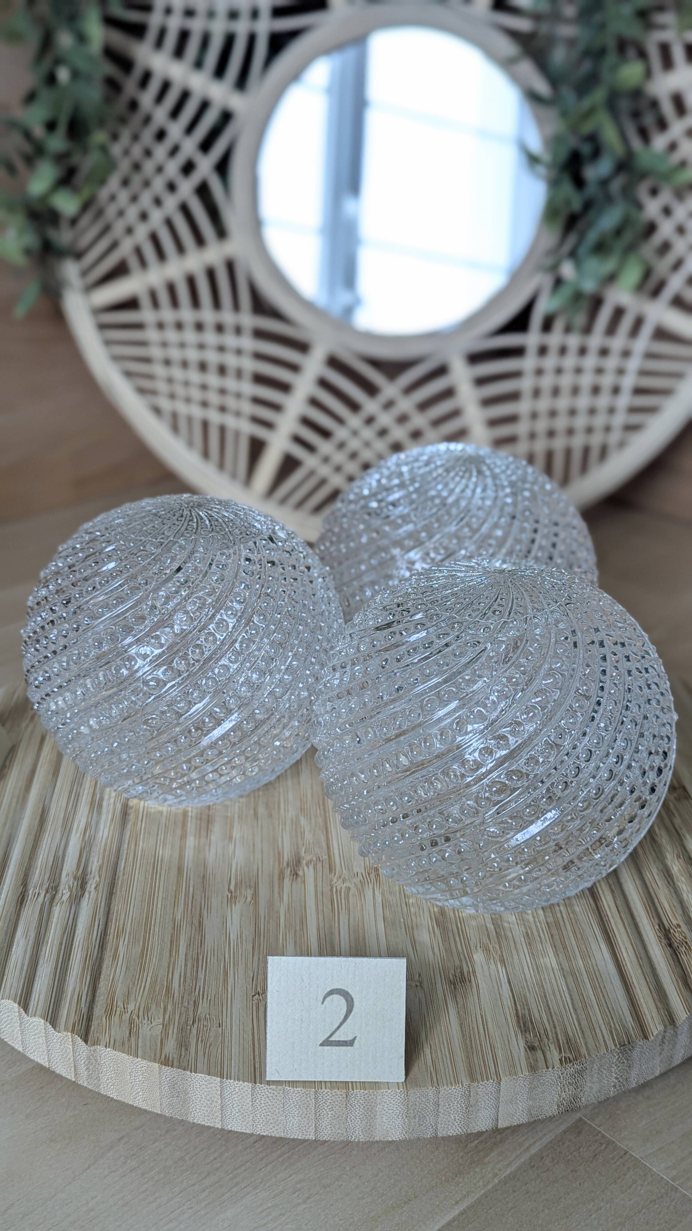 Set of 3 antique globes (L-0238)