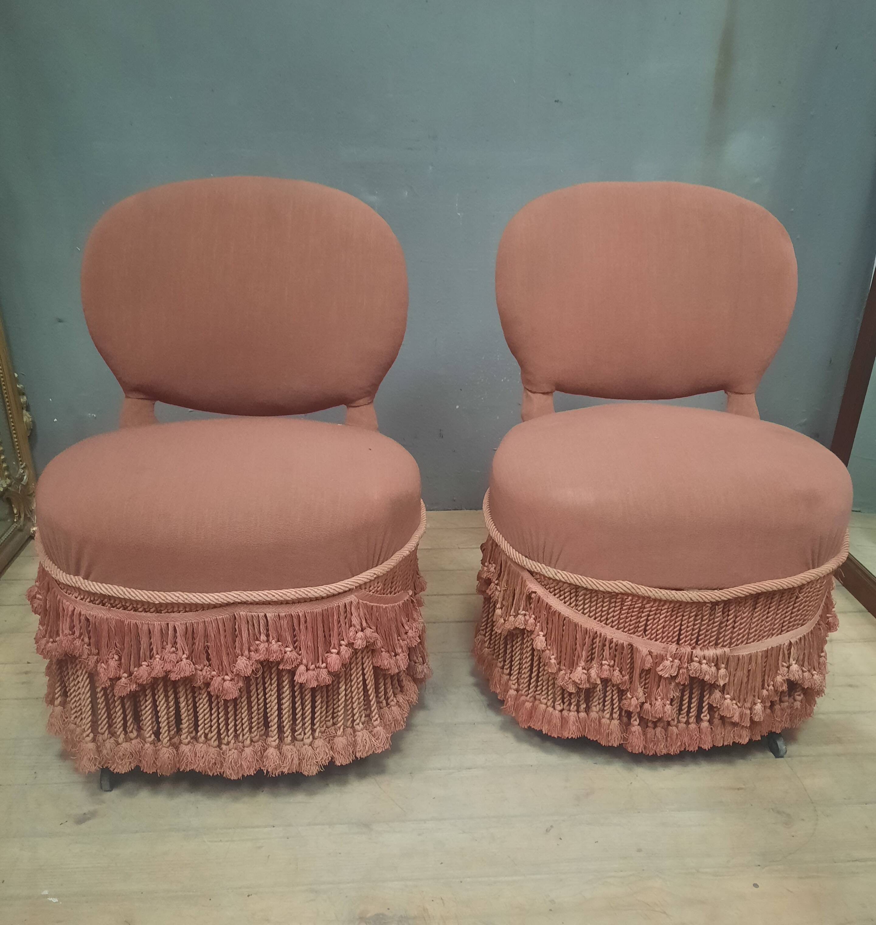 Paire de chaises "crapaud:" Napoléon III
