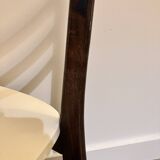 Lot de 5 chaises bois et Skaï blanc