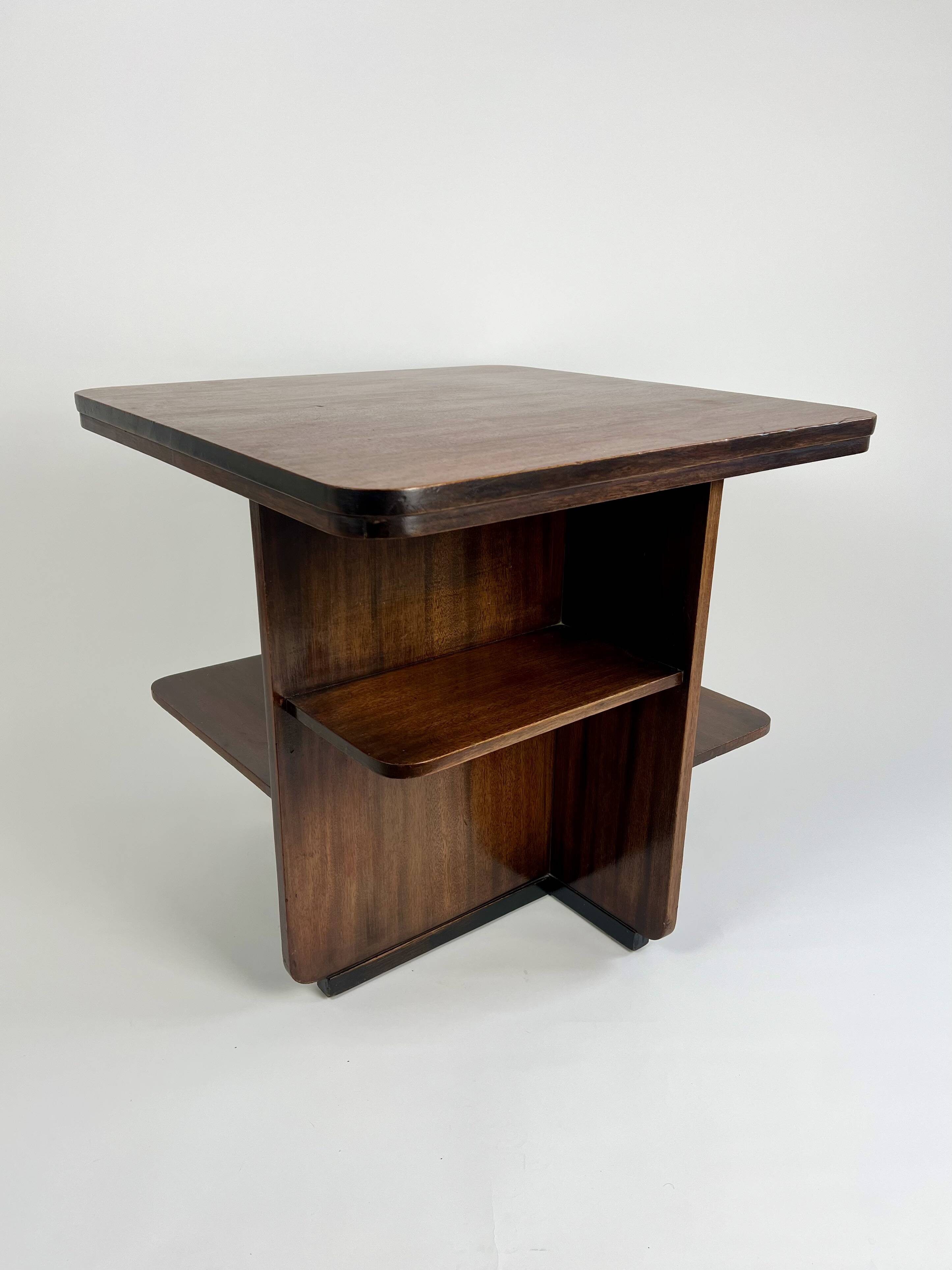 Antique art deco book / side table by Waring & Gillow, England c.1930