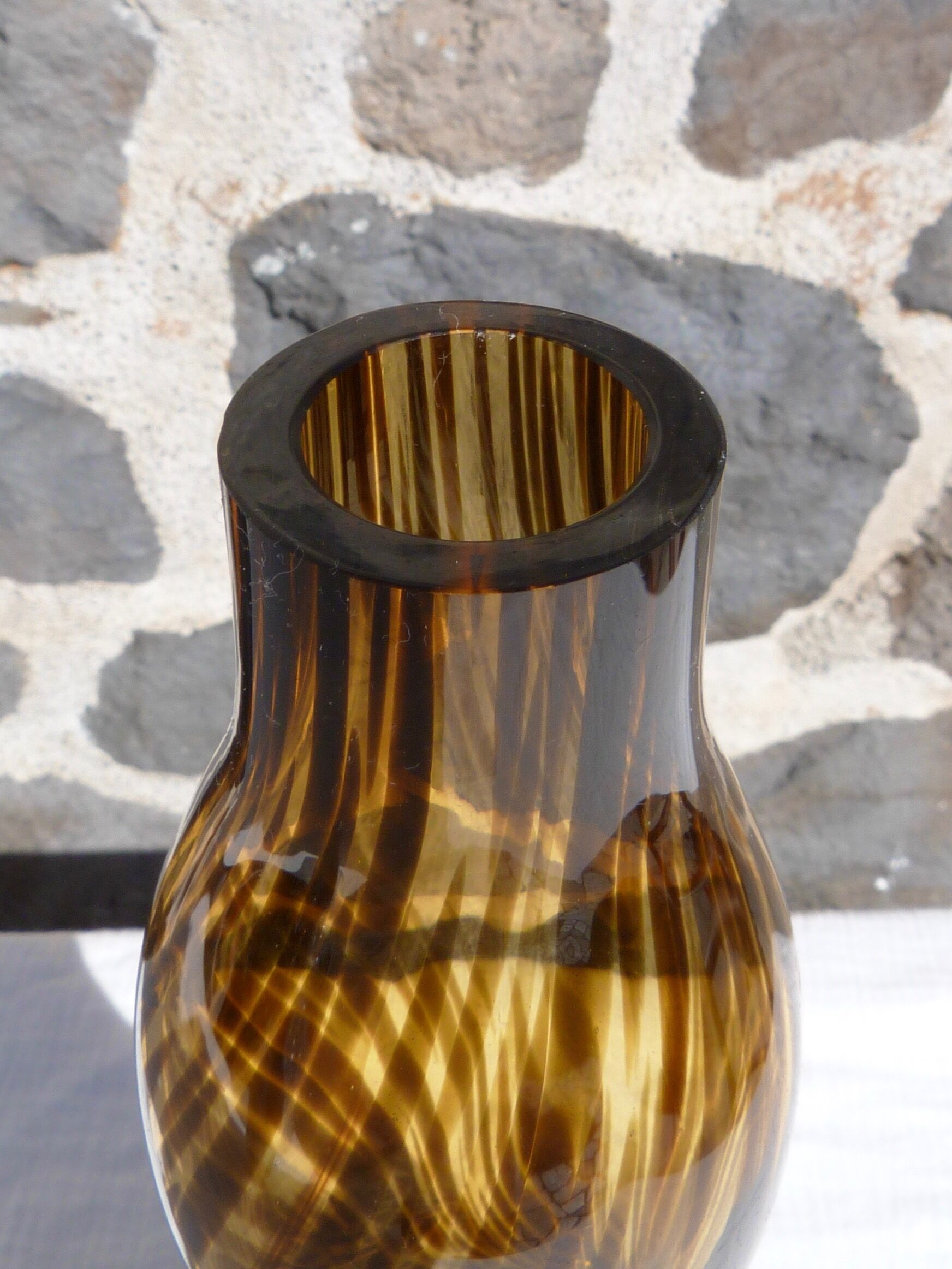 Murano turtleshell glass vase