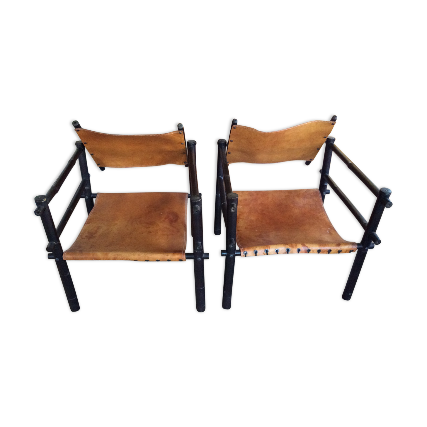 Paire de fauteuils safari