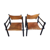 Paire de fauteuils safari