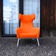 Havana Wing Chair in orange Divina fabric designed by Busk & Hertzog in 2013