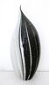 Black and White Penguin Murano Glass Table Lamp with Silver Flakes, Italy