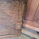 Louis XV period 18th century two-part sideboard in solid oak with glass