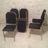 Set of 6 chairs 70's metal