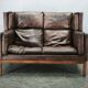 JK 922 Wagon Leather Sofa by Jørgen Kastholm, Denmark, 1960s