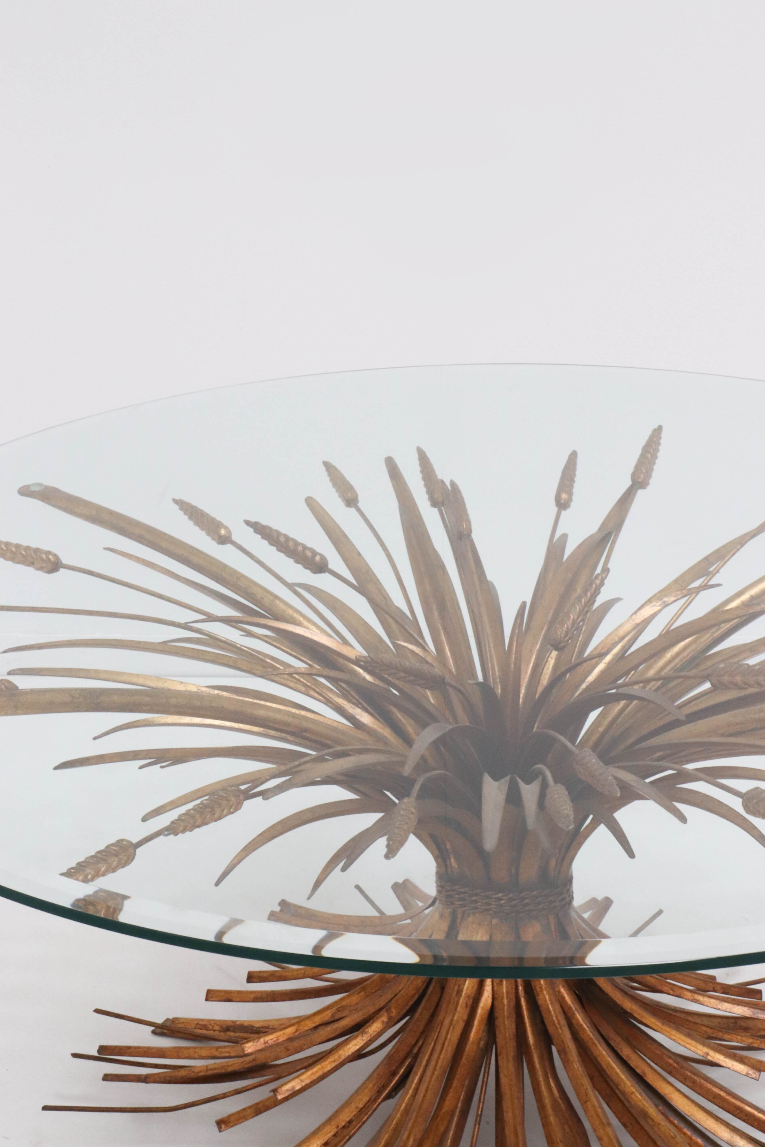 Vintage sheaf of wheat coffee table, 1960s