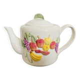 Fruit pattern slip teapot