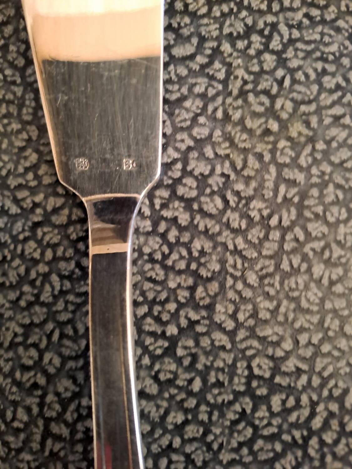 Silver metal fish service