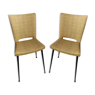 Pair of vintage metal chair  colette gueden