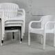 Set de 6 fauteuils d'extérieur Pierre Paulin "Dangari", Allibert. Plastique. France, 1980