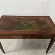 Louis XVI style desk in mahogany and veneer, 20th century.
