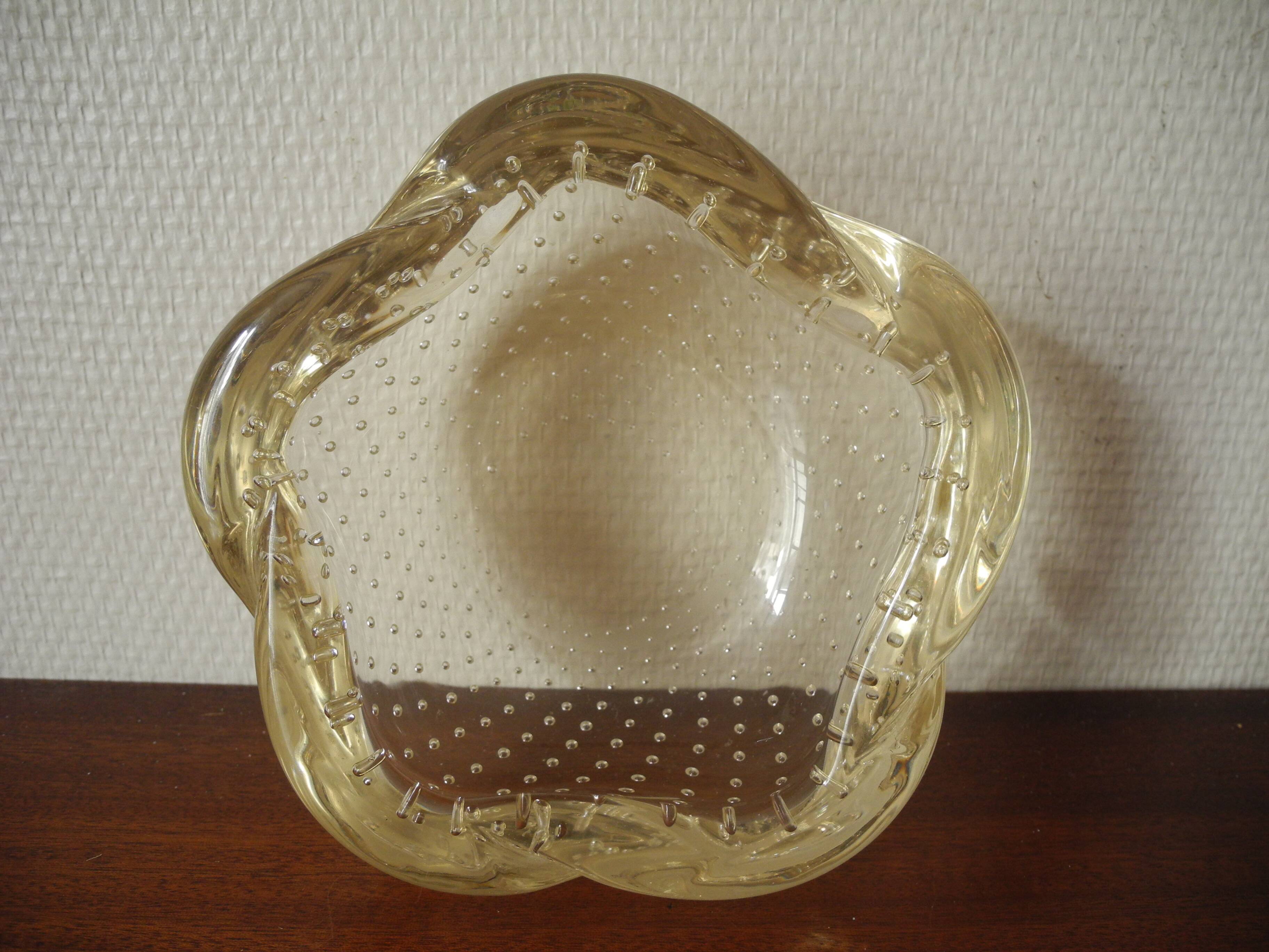 Antique crystal pocket daum france vintage deco french crystal cup pin tray