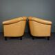 Set de 2 fauteuils club en cuir de mouton blond