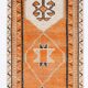 Beige & Orange Vintage Runner Rug, 83x383Cm