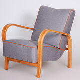 Art Deco Armchair made in 1930s Czechia. Beech. designed by Koželka and Kropáček