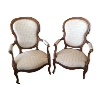 Louis XV style convertible armchairs