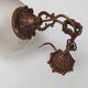 lustre ancien bronze globe gravé lanterne suspensions décoration