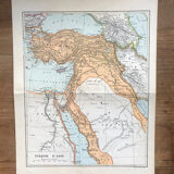 Türkiye vintage map of Asia