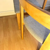 Pair of chairs in beech 60s / 70s