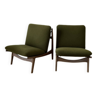 Pair of 790 armchairs by Joseph-André Motte, Steiner, 1960.