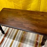 Table basse en bois massif finition noyer bicolore