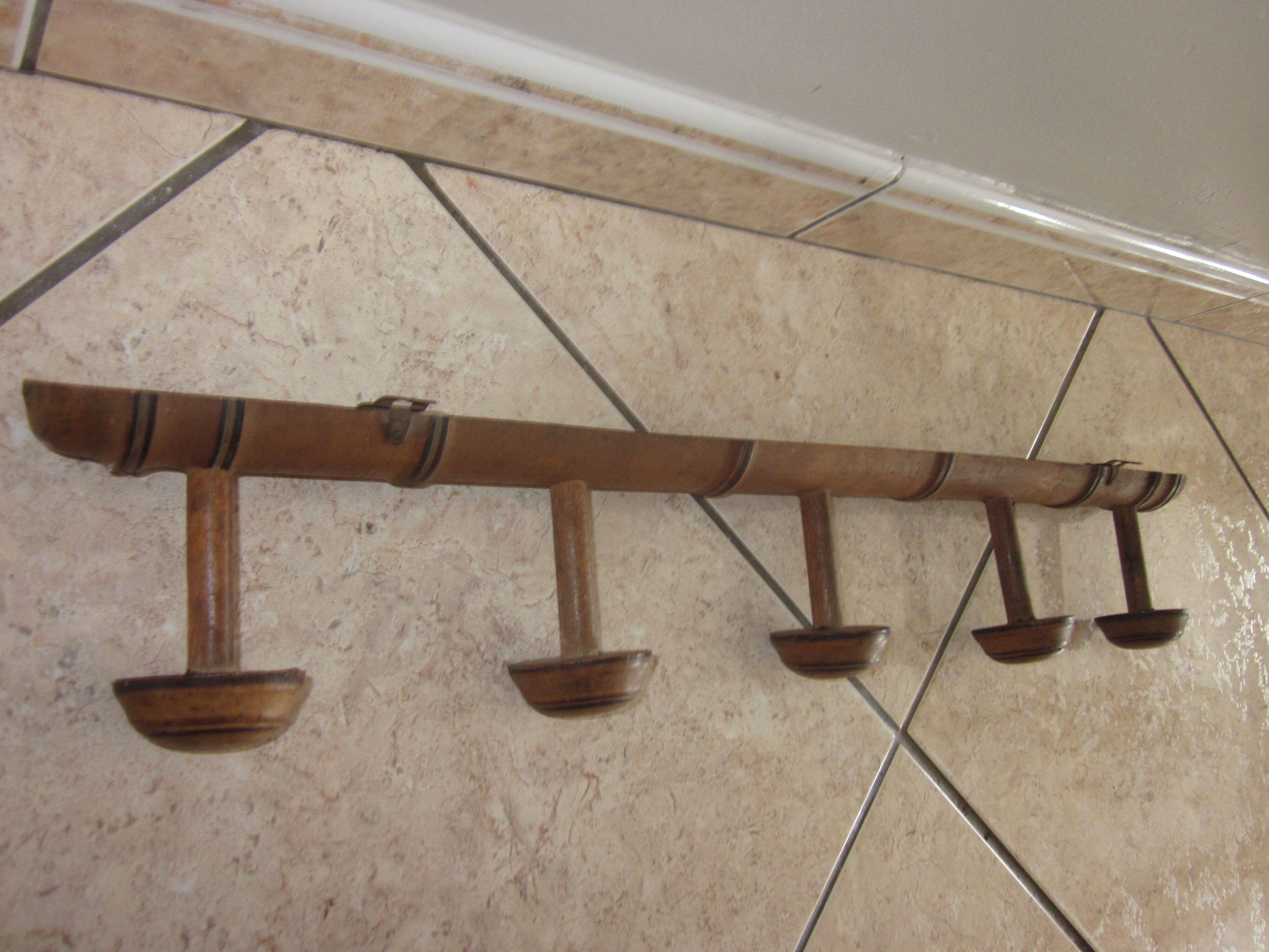Old coat rack in turned wood