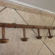 Old coat rack in turned wood