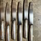 6 Christofle silver-plated dessert knives, "Malmaison" service