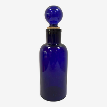 Old apothecary bottle in cobalt blue glass