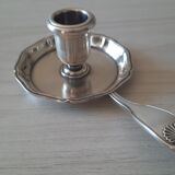 Christofle silver metal candle holder