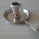 Christofle silver metal candle holder