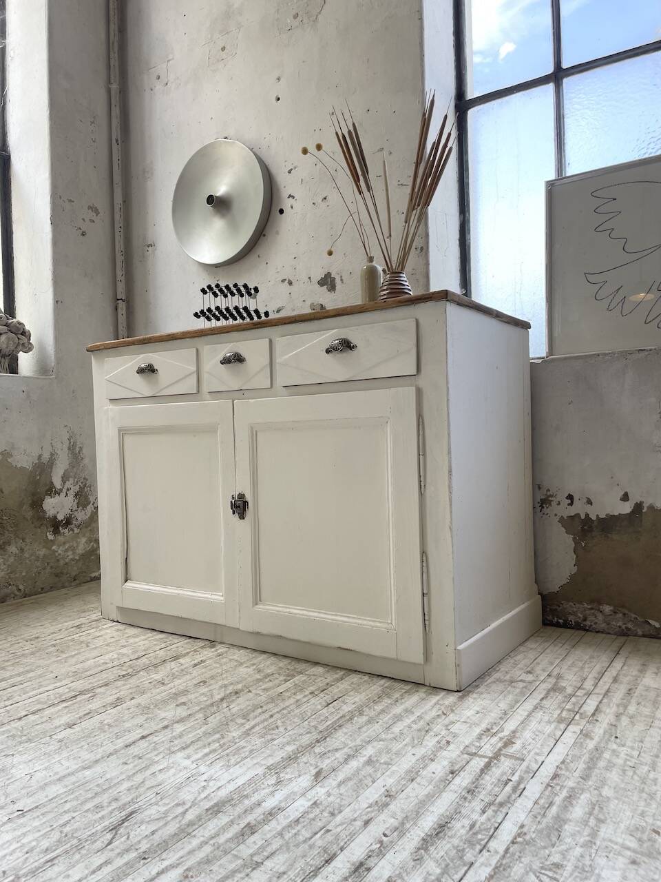 White patina sideboard craft furniture