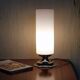 Lampe chrome et opaline