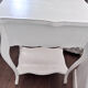 Louis XV style dressing table with retractable mirror – White painted wood